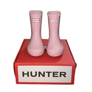 Hunter Boots Pink Size Toddler 7 Excellent Condition With Box